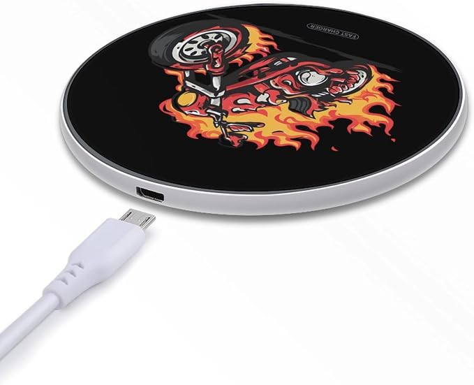 Fire Motorcycle Wireless Charger Portable Charging Pad | LightweightAll Smartphone