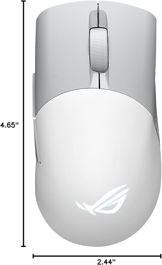 ASUS ROG Keris Wireless Aimpoint Gaming Mouse – Right-Handed Ergonomic, 75g, Tri-Mode Connectivity, 42K DPI, up to 119Hr Battery, PC/Mac Support - White