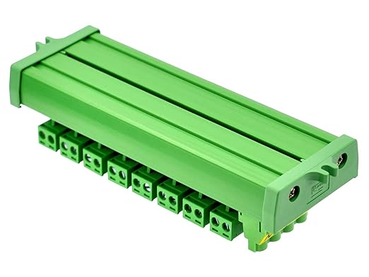 Screw Mount AC 24-250V 8 Channel Pluggable Top Wiring Terminal Block Power Distribution Fuse Module, HCDC HD065VP