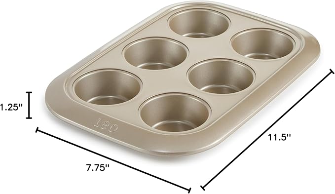 Berghoff Balance Nonstick 6 Cup Muffin & Cupcake Baking Pan, 2.5" x 1"