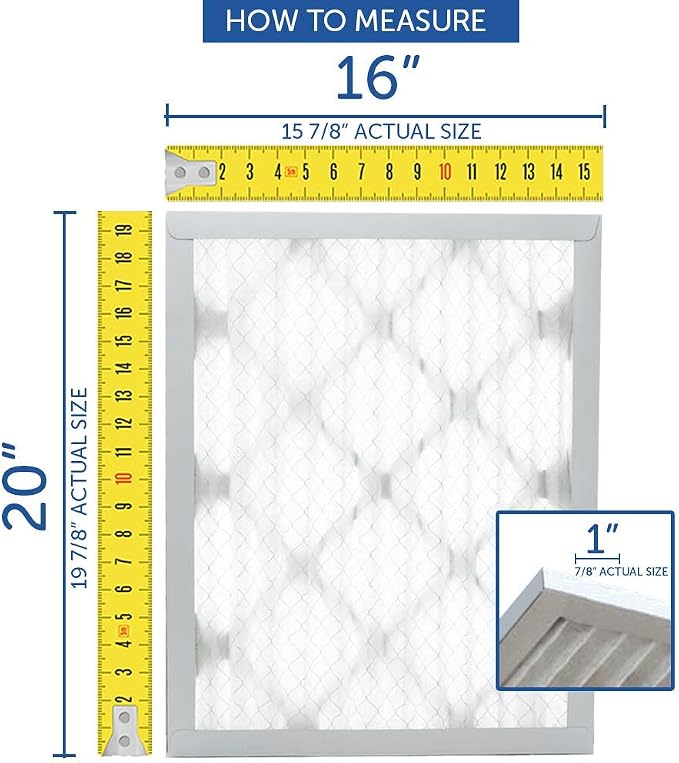 Filters Fast 14x25x2 Pleated Air Filter Merv 13, 2 Inch AC Furnace Air Filters