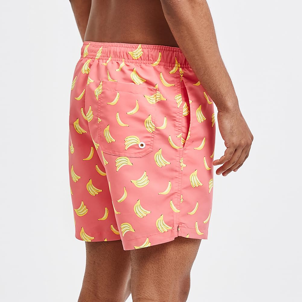 maamgic Mens Swim Trunks Quick Dry Swim Shorts with Mesh Lining Funny Swimwear Bathing Suits 7inch Banana Medium