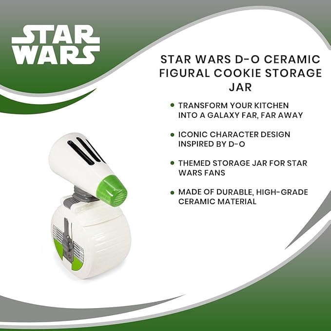 Star Wars D-O Droid Ceramic Snack Jar Container For Candy, Cookies