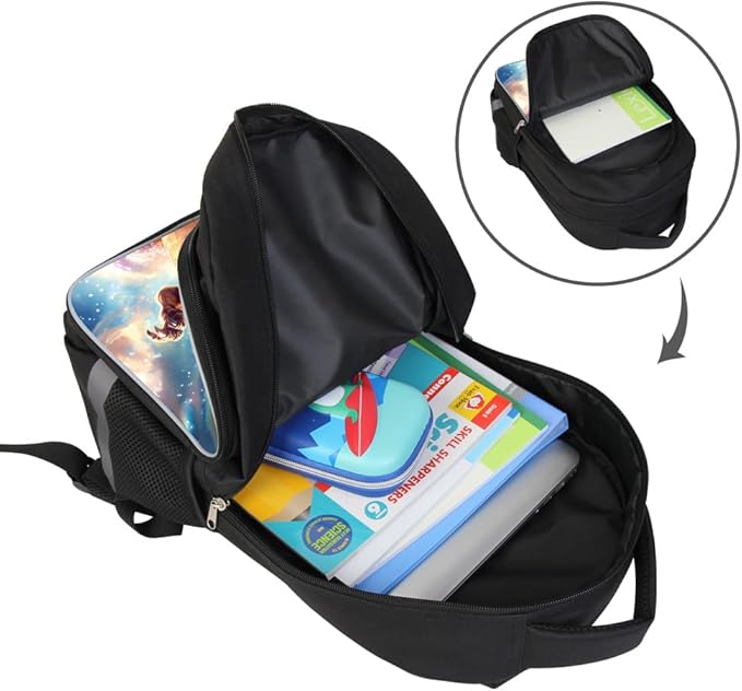 Kids Backpack Lightweight Durable Medium Teens Kids Backpack for School Boys and Girls Bookbag with Adjustable Shoulder Straps & Padded Back 17 Inch School bags with 3D Reflective Dinosaur Cartoon
