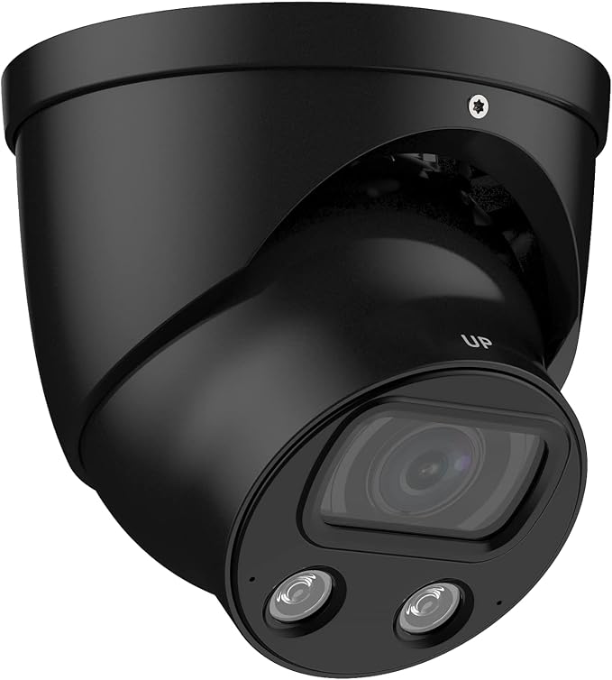 EmpireTech IPC-Color4K-T 4K Full-Color Ultra Low Light 8MP 1/1.2" CMOS Smart AI Starlight Turret IP Camera,Build-in Warm LED, Built-in Mic,Motion Detection,PoE and ePoE,IPC-Color4K-T 3.6mm-Black