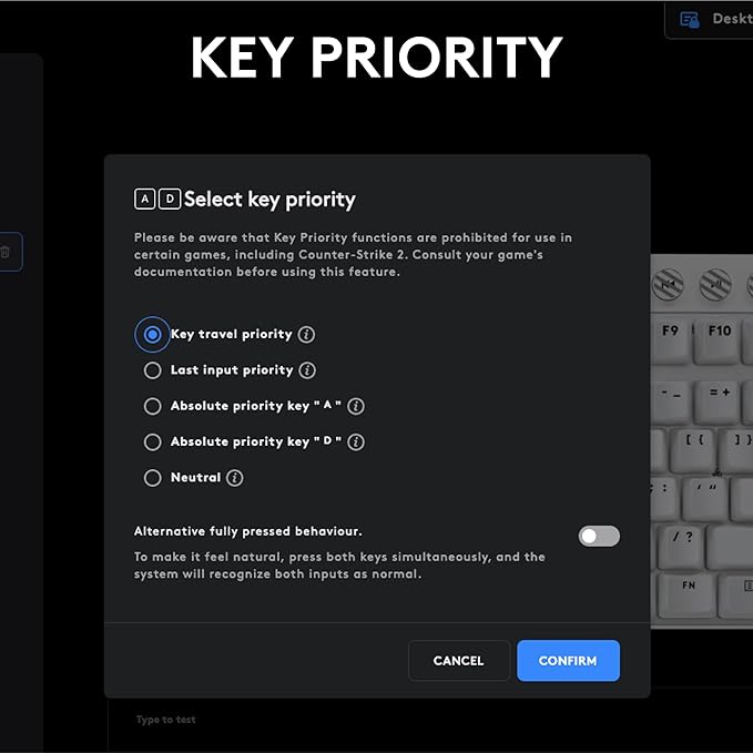 Logitech G PRO X TKL Rapid Tenkeyless Wired Gaming Keyboard with Magnetic Analog Switches, Rapid Trigger Mode, Adjustable Actuation, and Customizable RGB Lighting - White