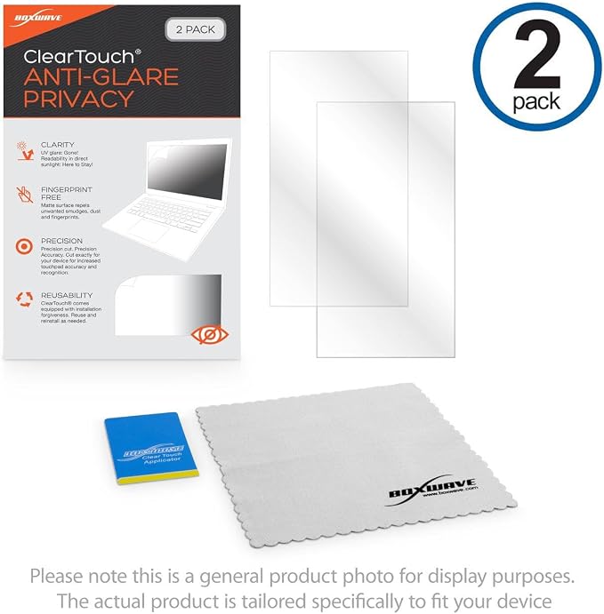 BoxWave Screen Protector Compatible with Motorola razr (2023) - ClearTouch Anti-Glare Privacy (2-Pack) Privacy Screen Protector Flexible Film Anti-Glare