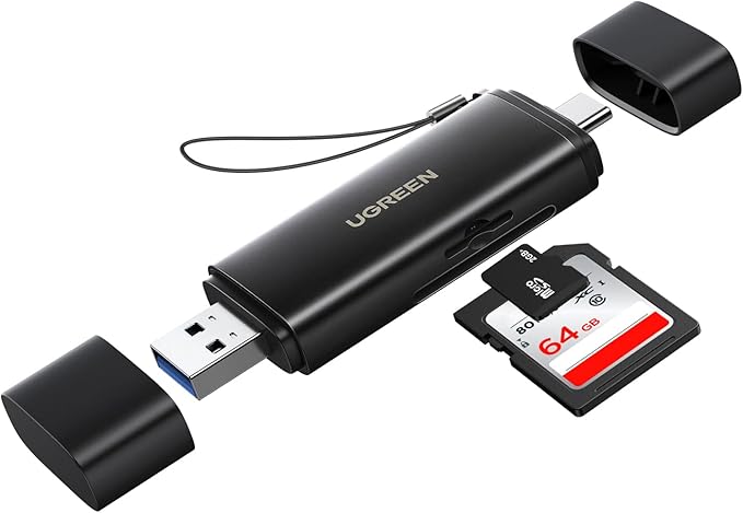 UGREEN USB C SD 4.0 Card Reader USB Memory Card Reader for SDXC, SDHC, MicroSD, MMC, RS-MMC, Micro SDXC, Micro SDHC, UHS-II, and UHS-I Support 312 MB/s SD