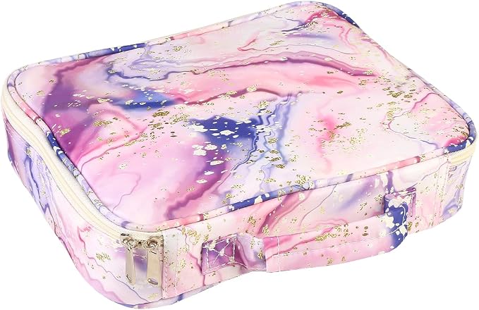 Multi-Functional Zipper Pencil ipad case w/Handle and Zippered Pocket | Carrying Protective Bag with Bookmark and Book Fixing Straps for Travel Office