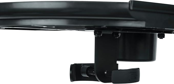 Gator FrameworksCases Clamp-On Microphone Stand Accessory Drink Holder and Guitar Pick Tab, Extra Large Tray, 14" x 9" (GFW-MICACCTRAYXL)