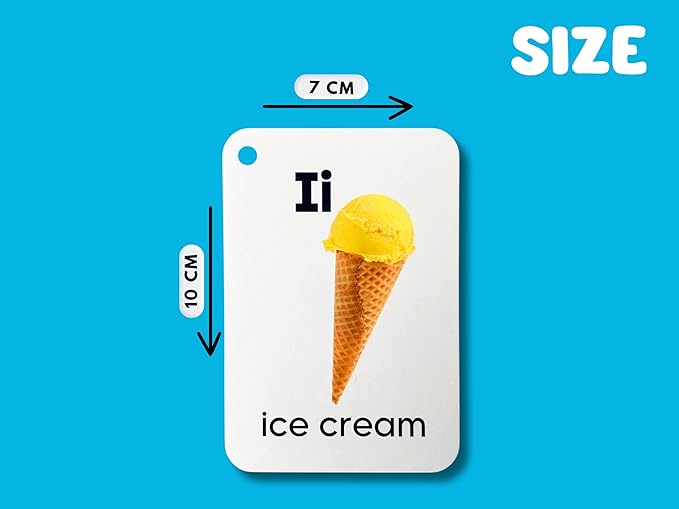 English Alphabets Flash Cards (Realistic Images)