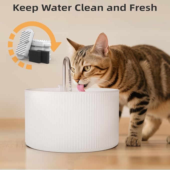 Cat Water Fountain Filters for 74oz/2.2L Ceramic Cat Water Fountain,
