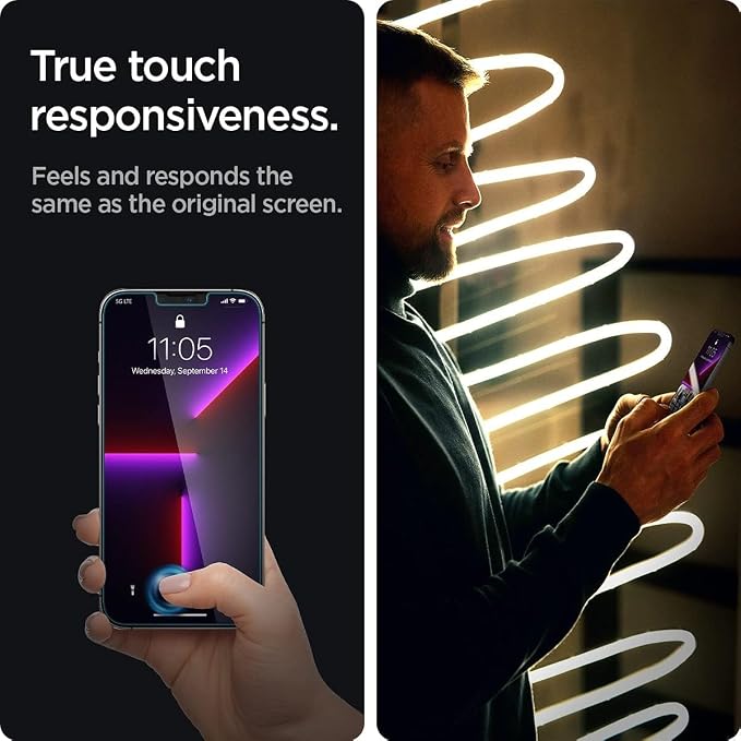 Compatible with iPhone 14 Plus Screen Protector HD Clarity With Automatic Dust Removal and Easy Installation Tool 9H Hardness and Military Grade Shatterproof Tempered Glass