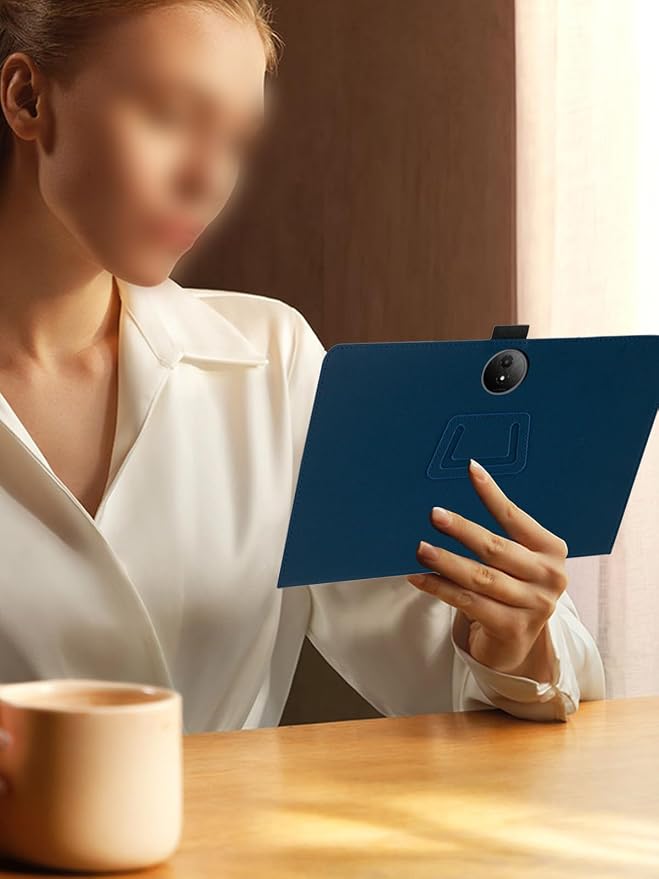 11.5 Case for TCL NXTPAPER 11 Plus Android Tablet (Model 9469X) (Black) | PU Leather Folding Cover with Pen Holder and Wrist Strap Business Travel Portable