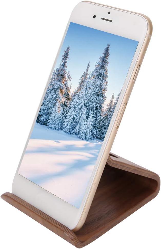 Rodipu Wood Phone Stand - Cell Phone & Tablet Holder (Walnut)