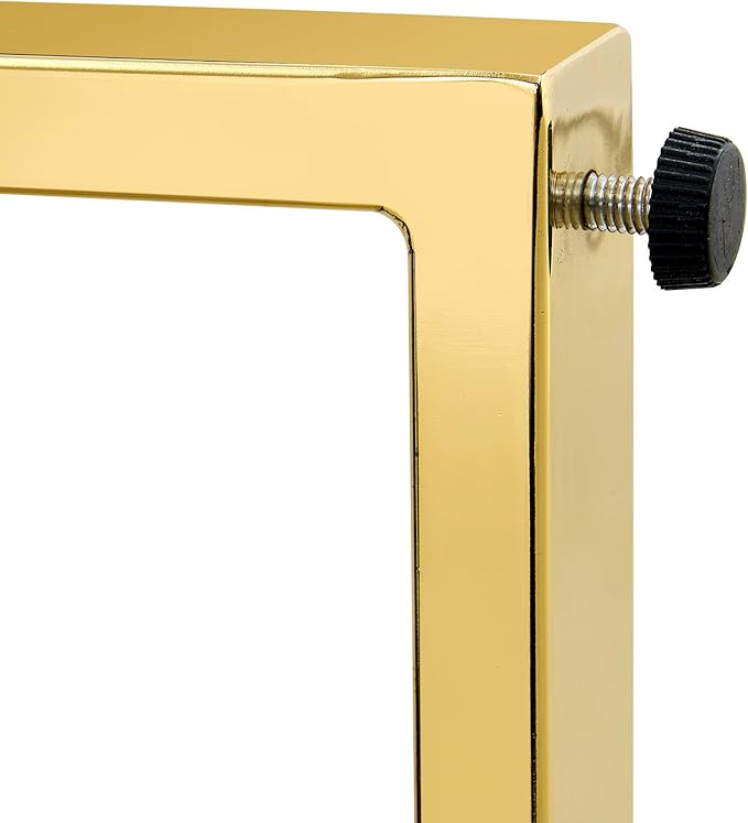Modern Dining Chairs Set of 4, White Faux Leather Kitchen Chairs, Upholstered Armless Dining Room Chair with Gold Mental Legs Heavy Duty, Comfortable (White and Gold, Set of 4)