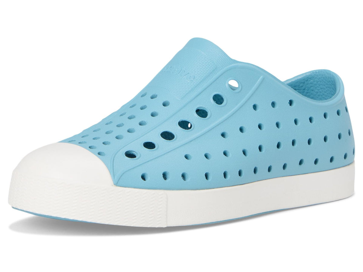 Native Shoes Unisex-Kids Jefferson Sneakers, Flux Blue/Shell White, 9 Toddler