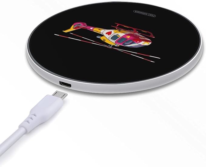 Heart Helicopter Wireless Charger SlimWireless Charging Pad Anti-Slip Charger Mat for Men Women