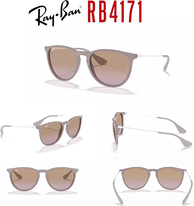Ray-Ban RB4171 ERIKA Round Sunglasses For Women +BUNDLE with ACCESSORY EYEWEAR KIT