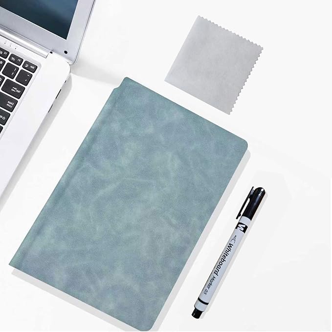 Portable Dry Erase Board,Portable White Board,Small Dry Erase Board,Foldable,Erasable,Repeatable,9.5 * 6.6 inches,for Office,Home,School,Study,Meeting(Cyan)