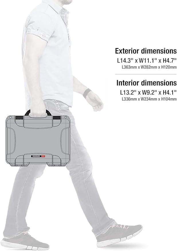 Nanuk 910 Waterproof Hard Case with Foam Insert - Silver