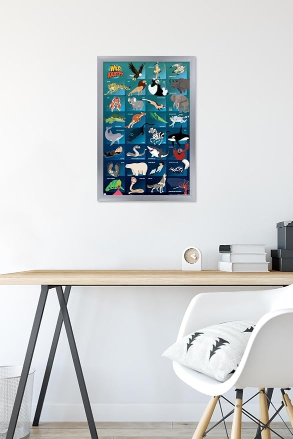 Wild Kratts - Grid Wall Poster, 22.4L" x 14.7W", Silver Framed Version
