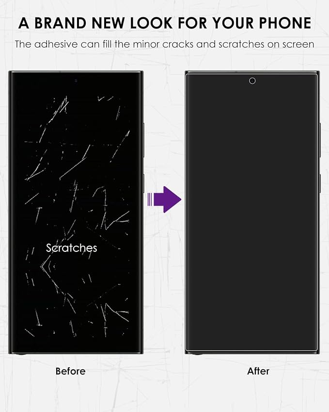 Matte Screen Protector for Samsung Galaxy S22 Ultra - 3 Pack Tempered Glass UV Set Anti Glare Anti-Fingerprint Soft Touch 9H Scratch Resistant