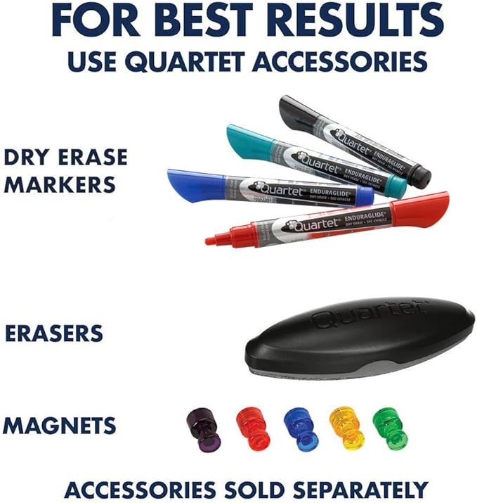 Quartet Whiteboard, Dry Erase Board, Magnetic, 17" x 23", White Board, Black Frame, Includes Dry Erase Markers and Magnets, 4 Pack (MWDW1723M-BK)