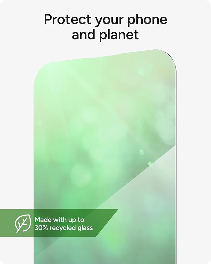 ZAGG Glass+ Screen Protector for iPhone 16 Plus / 15 Plus – 3X Stronger Tempered Glass with Reinforced Edges Scratch & Smudge Resistant InvisibleShield Easy Installation