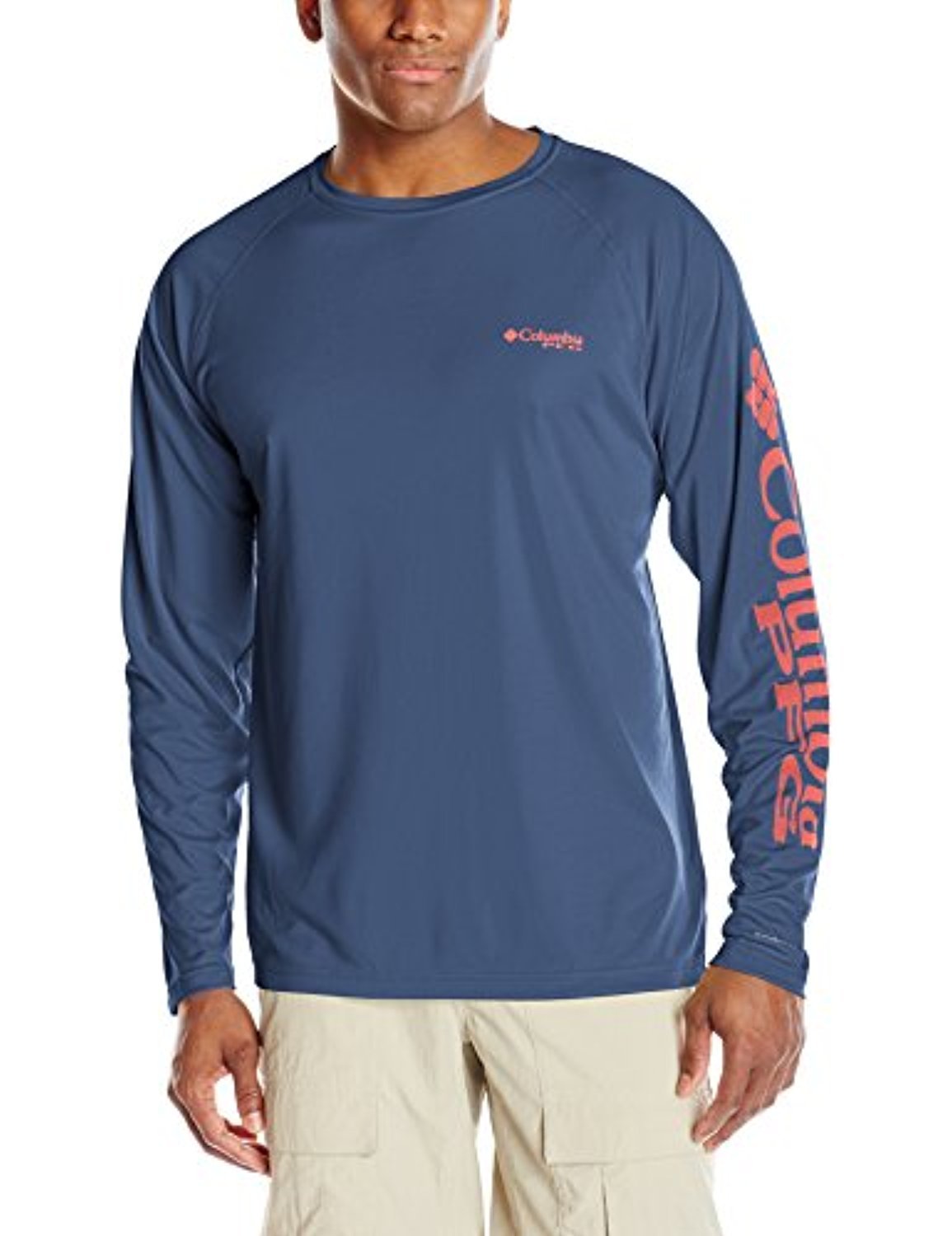 Columbia Men's Terminal Tackle Long Sleeve Shirt, Dark Mountain Sunset Red, XX-Large