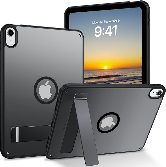GUAGUA Magnetic Case for iPad (A16) 11th Generation 11 Inch 2025 iPad 10th Generation 10.9 Inch 2022 Cases with Stand & Pencil Holder Translucent Matte Back Shockproof Kickstand Case Black