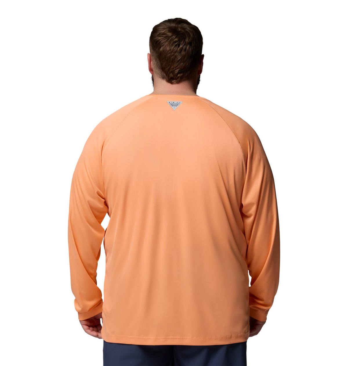 Columbia Men's PFG Terminal Tackle Long Sleeve Fishing Shirt, Bright Nectar/Ocean Teal Logo, 1X