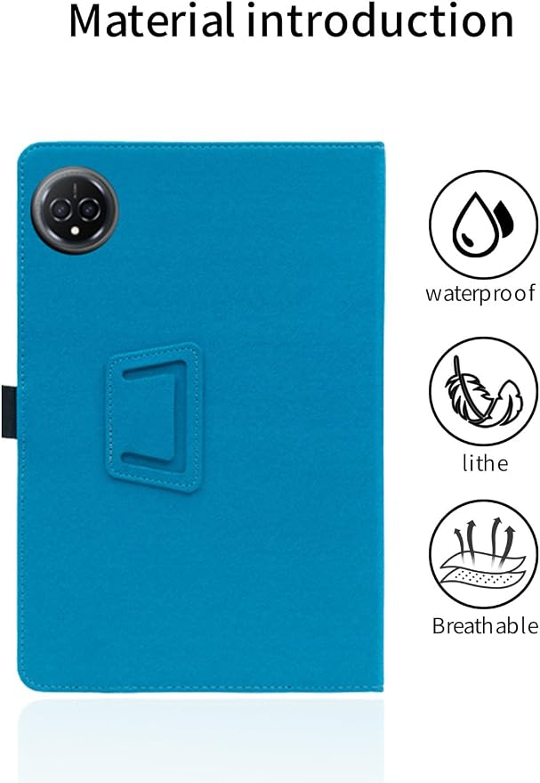 for FEONAL D126 11 Inch Android 14 Tablet CaseFolding Stand Protective Cover with Pencil Holder and Wrist StrapFull Protection Premium PU Scratch Resistant(SkyBlue)