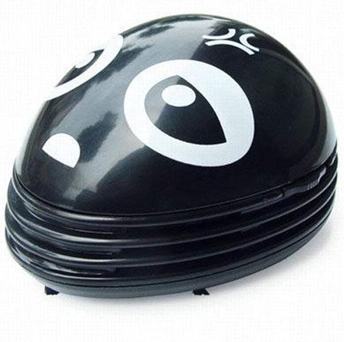 Cute Portable Cartoon Mini Desktop Vacuum Desk Dust Cleaner (Black)