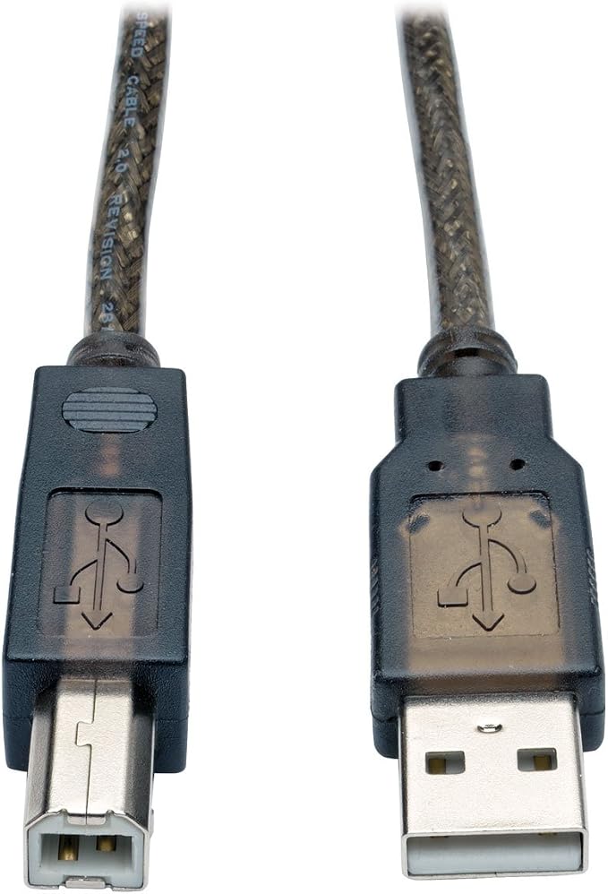 TRIPP LITE Eaton USB 2.0 Hi-Speed A/B Active Repeater Cable (M/M) 25-ft. (U042-025) Silver