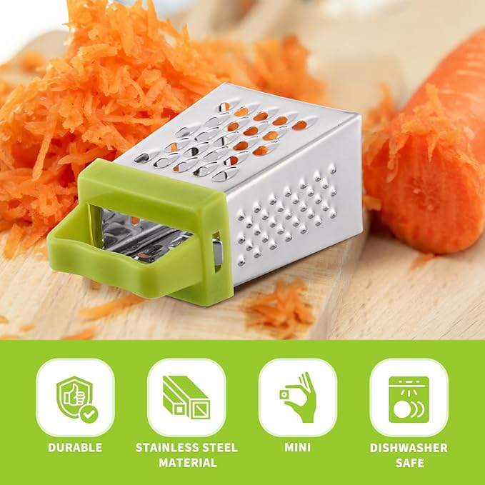 Ciieeo 12 Pack Mini Cheese Grater Stainless Steel Box Grater with Handle Handheld Fruit and Vegetable Cutter Small Kitchen Gadget for Garlic Ginger and Cheese 2.63 X 1.45 X 4.25 in