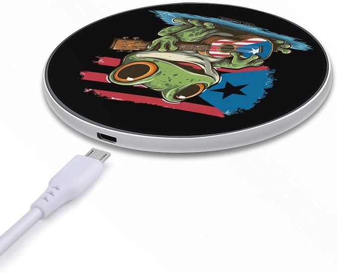 Frog Guitar Puertoricoes Wireless Charger Portable Charging Pad | LightweightAll Smartphone