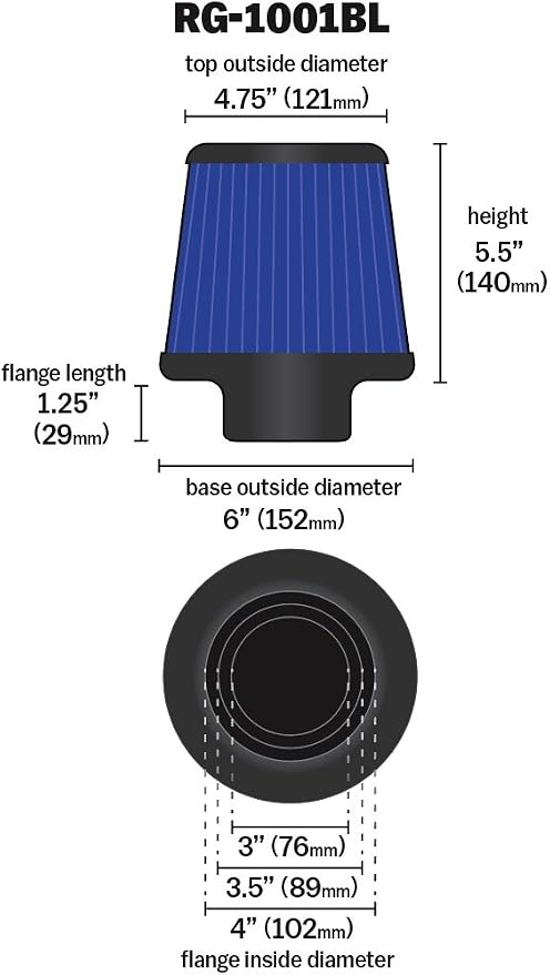 K&N High-Flow Original Lifetime Universal Clamp-On Air Filter: Performance