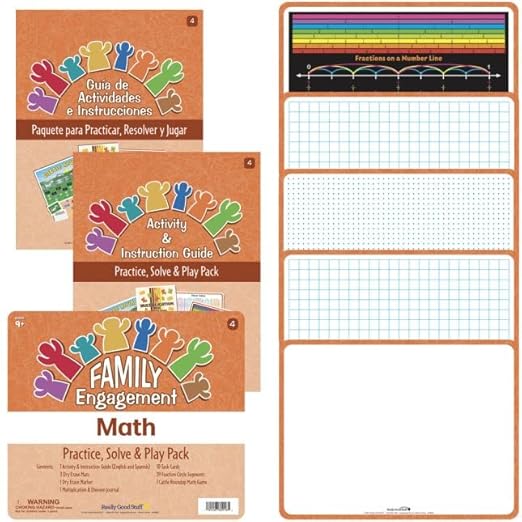 Really Good Stuff Family Engagement Math – Practice, Solve & Play Pack - Fourth Grade