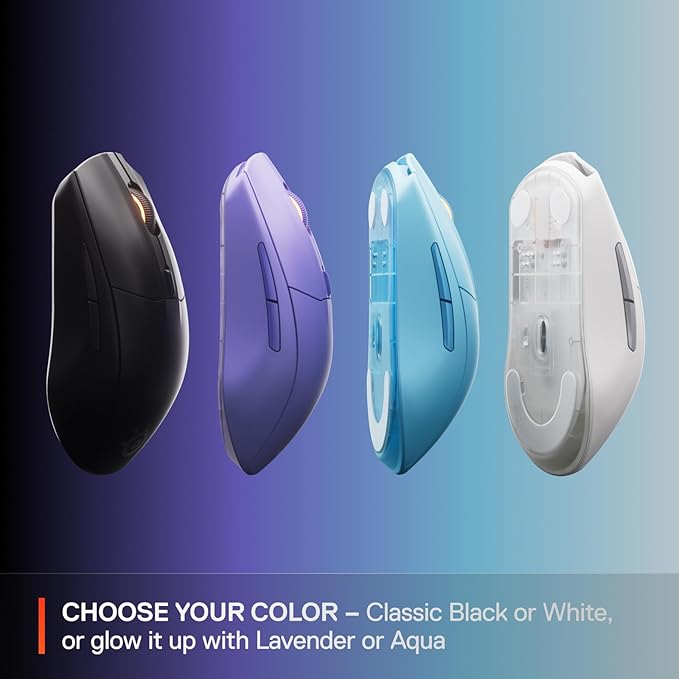 SteelSeries Rival 3 Wireless Gen 2 Gaming Mouse — 2.4GHz and Bluetooth — 18000 DPI TrueMove Air Optical Sensor — 60 Million Click Durability — Light-Weight — 100% PTFE Feet — Black (Renewed)
