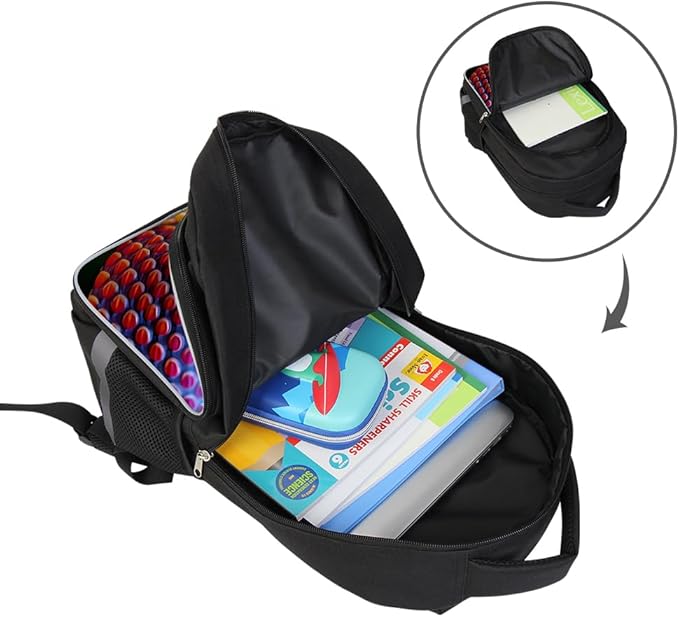Kids Backpack Lightweight Durable Medium Teens Kids Backpack for School Boys and Girls Bookbag with Adjustable Shoulder Straps & Padded Back 17 Inch School bags with 3D Snake Reflective Cartoon