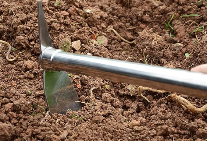 Gardening Hoe, 2 in 1 Shovel and Pickaxe, Digging Hoe Garden Tools Heavy Duty Stainless Steel Vegetable Flower Planting Digging Gadget (Shovel and Pickaxe)