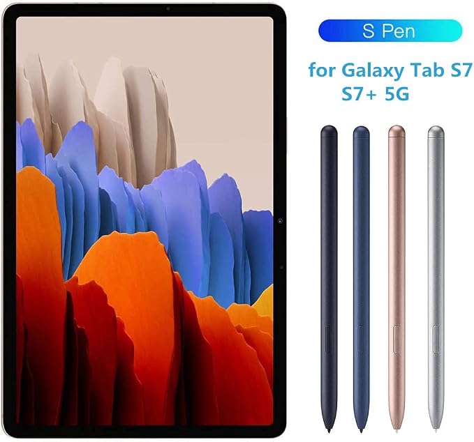 Galaxy Tab S7 S Pen (WithBluetooth) Replacement for Samsung Galaxy Tab S7 I S7+ 5G All Versions Stylus Pen with Tips (Black)