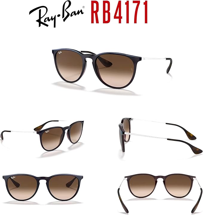Ray-Ban RB4171 ERIKA Round Sunglasses For Women +BUNDLE with ACCESSORY EYEWEAR KIT