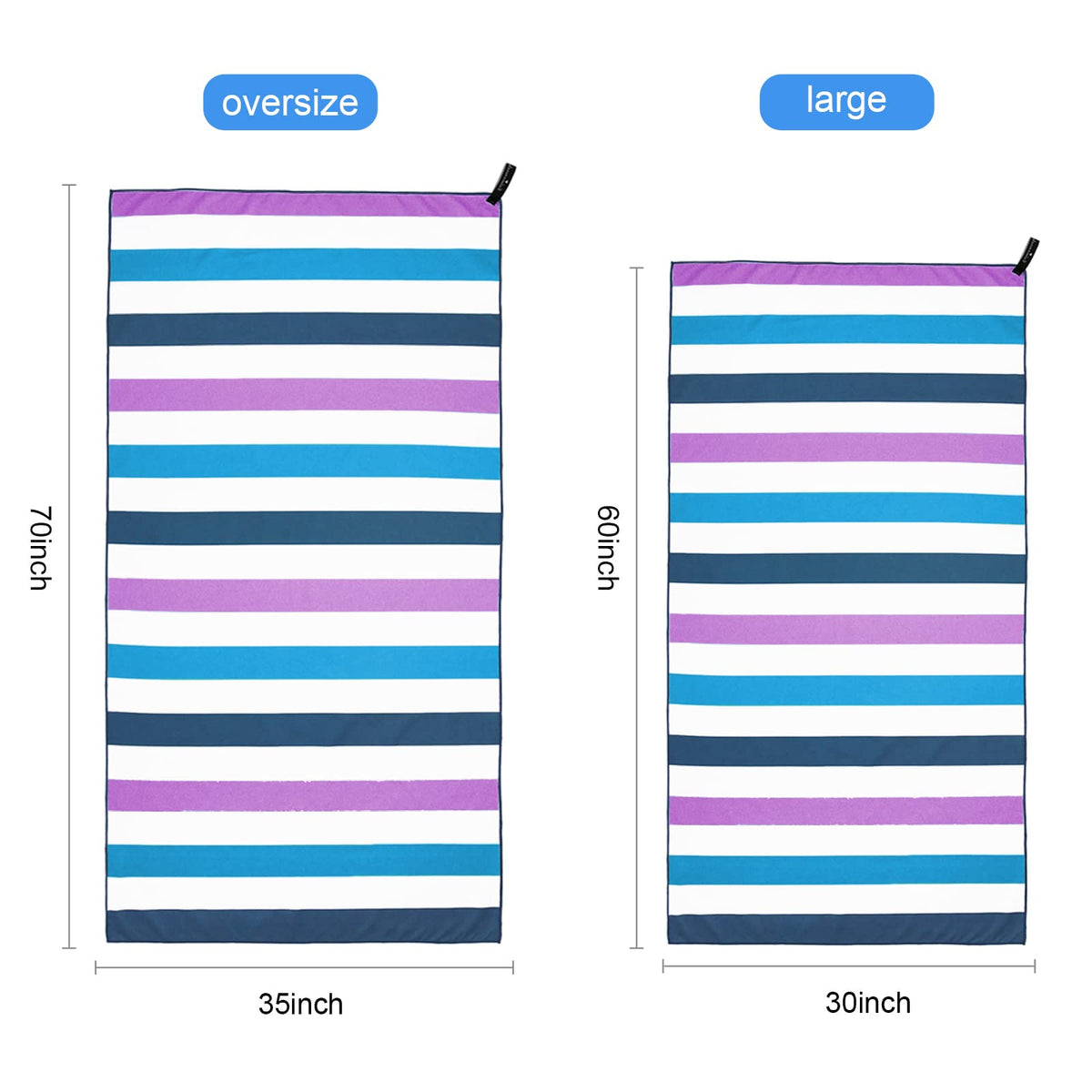 Exclusivo Mezcla 4 Pack Microfiber Quick Dry Large Beach Pool Towels