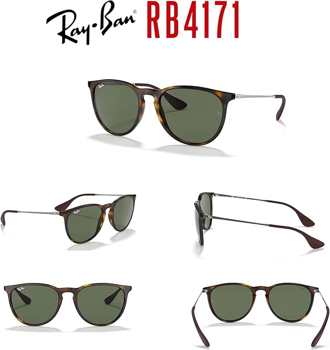 Ray-Ban RB4171 ERIKA Round Sunglasses For Women +BUNDLE with ACCESSORY EYEWEAR KIT