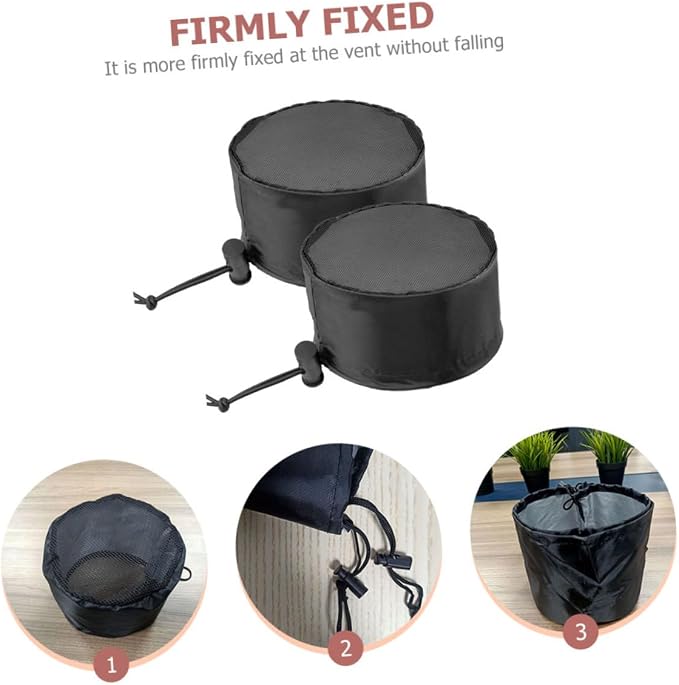 2pcs Grow Tent Accessories Oxford Cloth Grow Tent Vent Cover Elastic Band