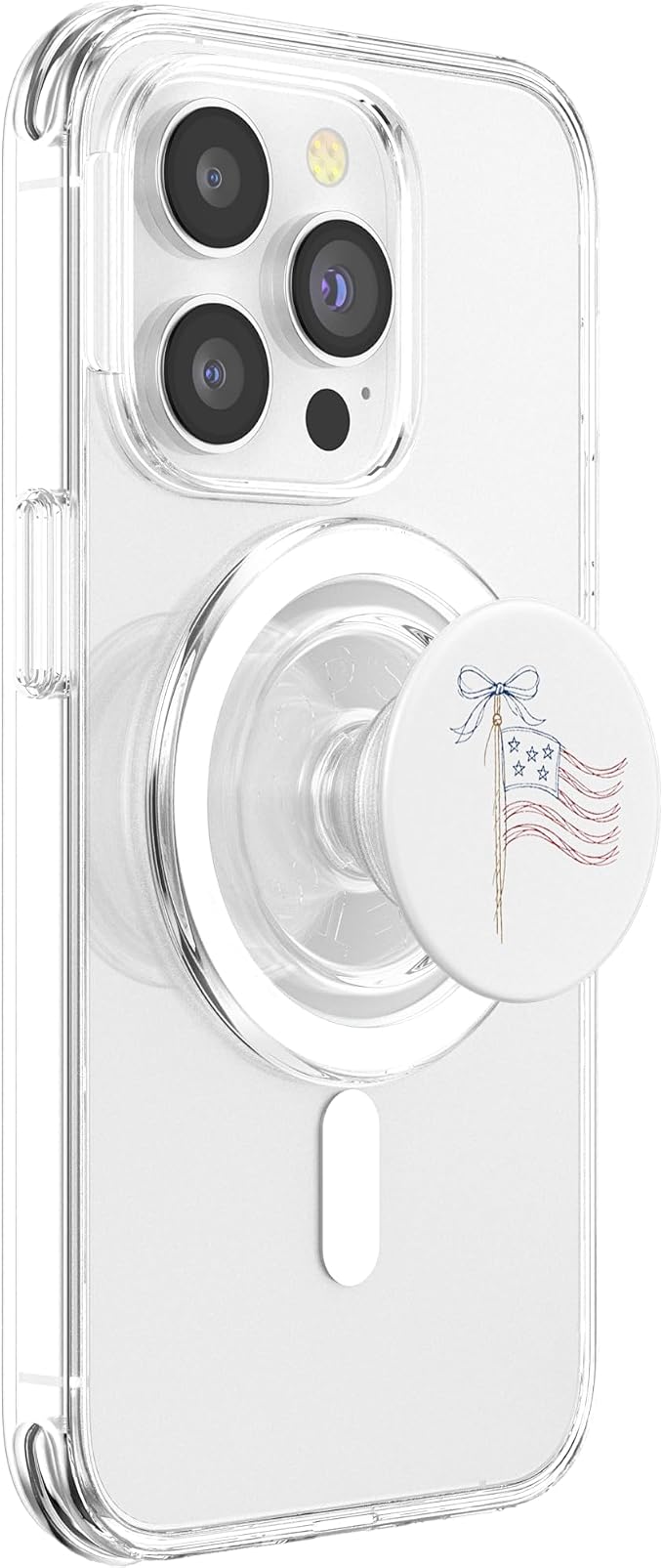 American Flag Coquette Bow 4th of July Women Girls Merica PopSockets PopWallet for MagSafe