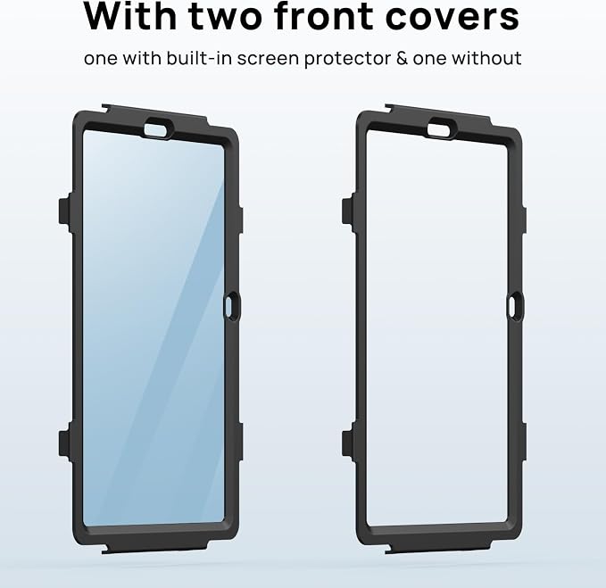 Gerutek Case for Samsung Galaxy Tab S10 FE+/ S10 FE Plus 2025 13.1 Inch Full-Body Drop Protective Case with Screen Protector Pen Holder 360° Rotate Hand Strap & StandShoulder Strap Black
