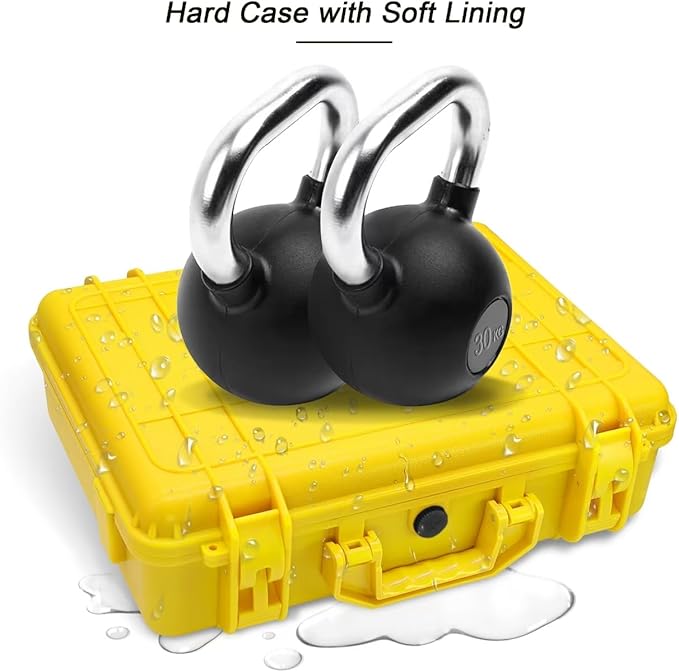 NovaKits Waterproof Hard Case for Starlink Mini Dish, with Pre-Cut Custom Foam, Yellow